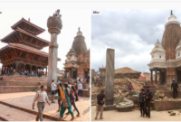 Before After Gempa Nepal