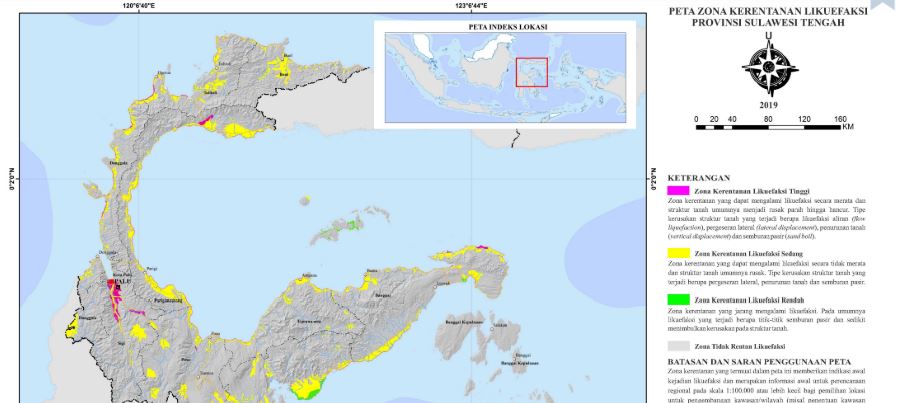 Peta Zona Rentan Likuifaksi Seluruh Indonesia | GeoTekno.com